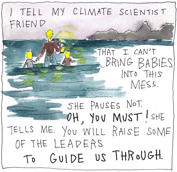 climate change and mental health illustrated